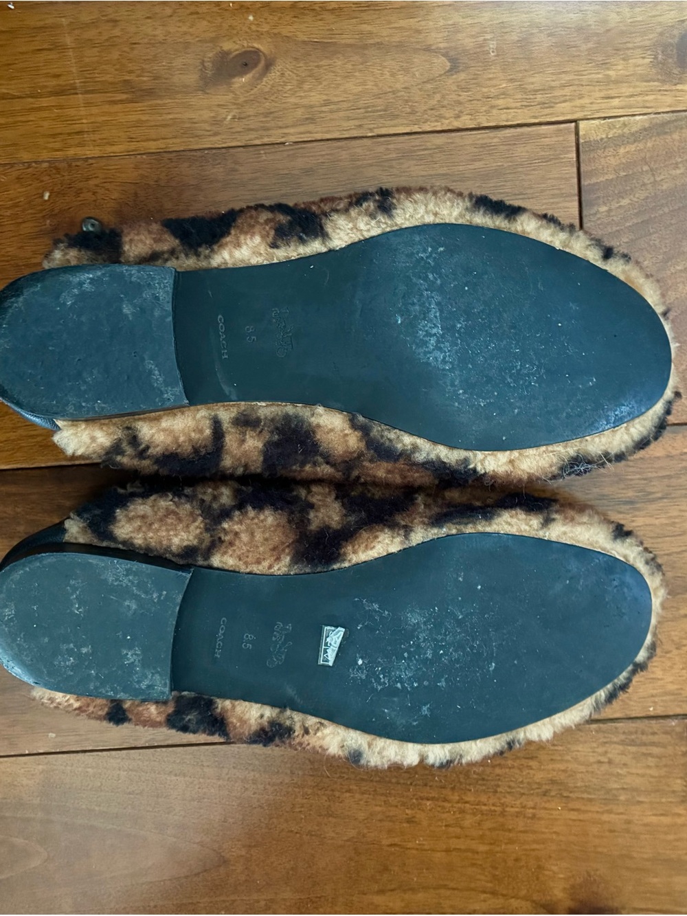 COACH Holly Shearling Monogram Slip-On Loafer Slipper - Picture 7 of 8